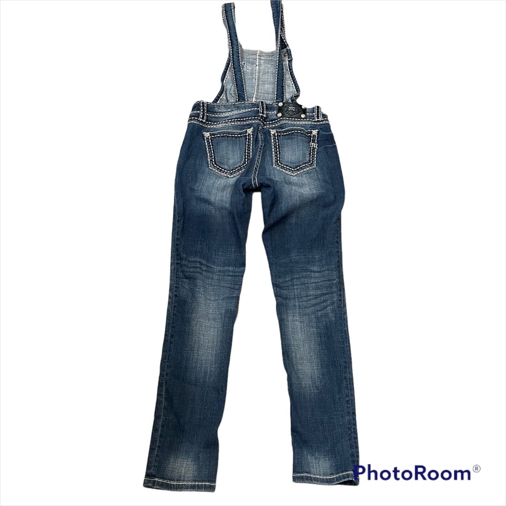 Miss Me Womens Size Small Cuffed Skinny Denim Overalls EUC - Picture 2 of 8